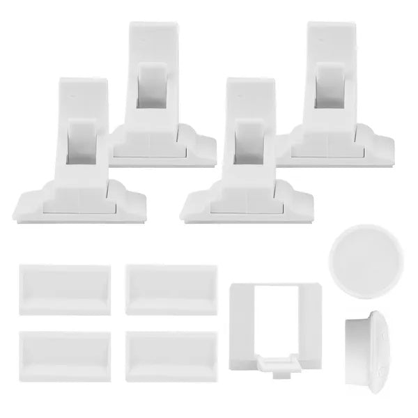 4Pcs Magnetic Cabinet Locks Child Safety Drawer Locks Adhesive Baby
